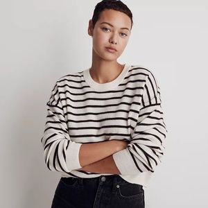 MADEWELL (Re)sponsible Cashmere Relaxed Sweater in Stripe | XS